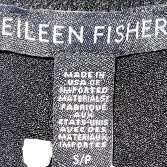 NWT Eileen Fisher Washable Stretch Crepe Straight Leg Crop Pant Black Size S - Picture 9 of 12
